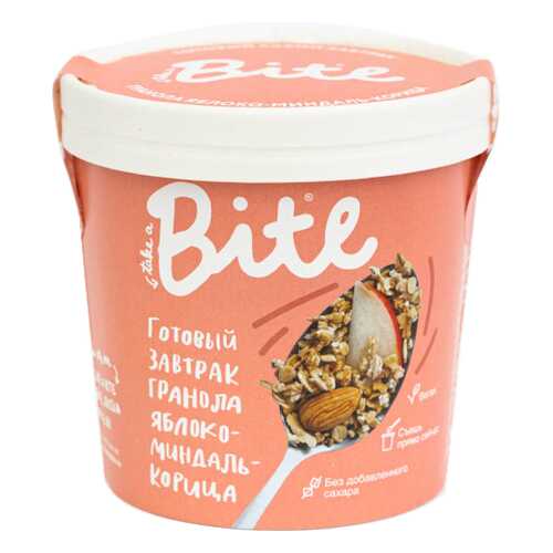 Готовый завтрак Bite гранола яблоко-миндаль-корица 4 шт 50 г