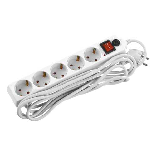 Сетевой фильтр STAYER Master 55066-3, 5 розеток, 3 м, White