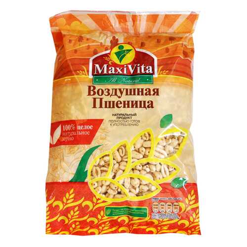 Воздушные зёрна пшеницы MaxiVita 125г 4 штуки в упаковке