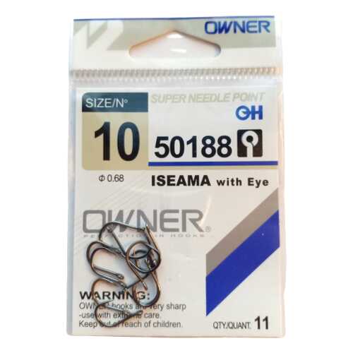 Рыболовные крючки Owner 50188 Iesama W/eye №10, 11 шт.