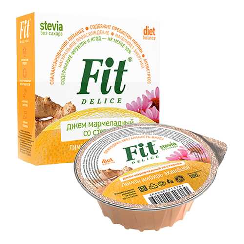 Джем мармелад со стевией Fit Parad лимон имбирь эхинацея