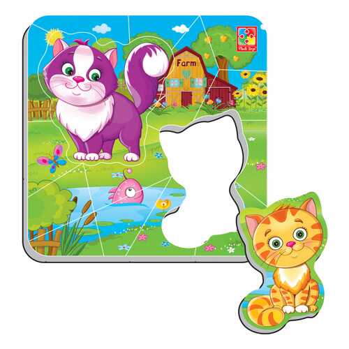 Магнитные пазлы Vladi Toys Котики