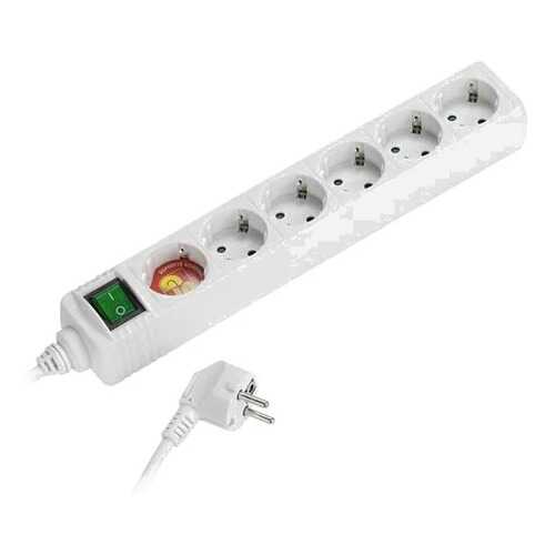 Сетевой фильтр Vivanco EBLS 6W, 6 розеток, 1,4 м, White