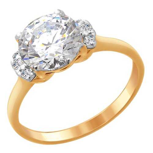 Кольцо женское SOKOLOV из серебра со Swarovski Zirconia 89010088 р.16.5