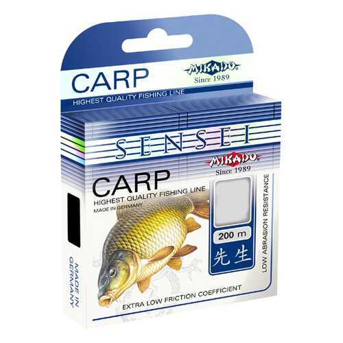 Леска монофильная Mikado Sensei Carp 0,3 мм, 200 м, 11,1 кг