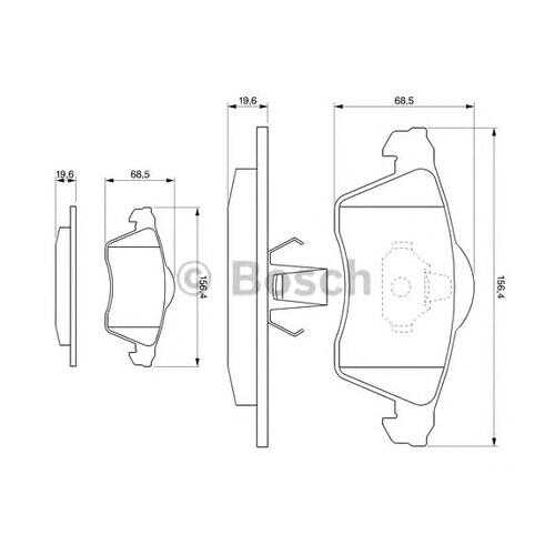 Комплект тормозных колодок Bosch 0986494008