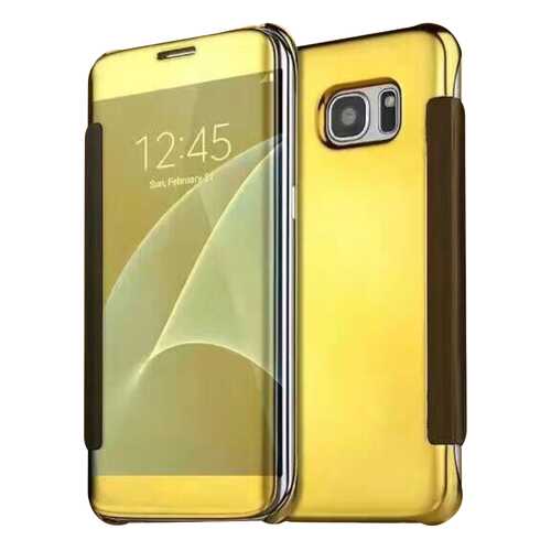 Чехол MyPads для Samsung Galaxy S7 edge G9350/G935 5.5 Clear View Cover Gold