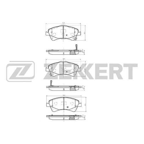 Комплект тормозных колодок, дисковый тормоз ZEKKERT BS-1263