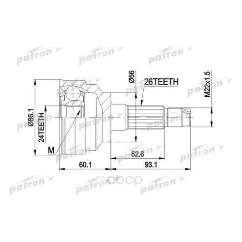 Шрус PATRON PCV3025