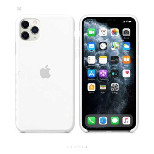 Чехол для Apple iPhone 11 Pro Max Silicone Case White (MWY1TFE/A)