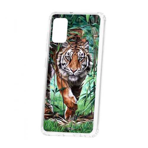 Чехол Kruche Samsung Galaxy A41 2019 Print Крадущийся тигр