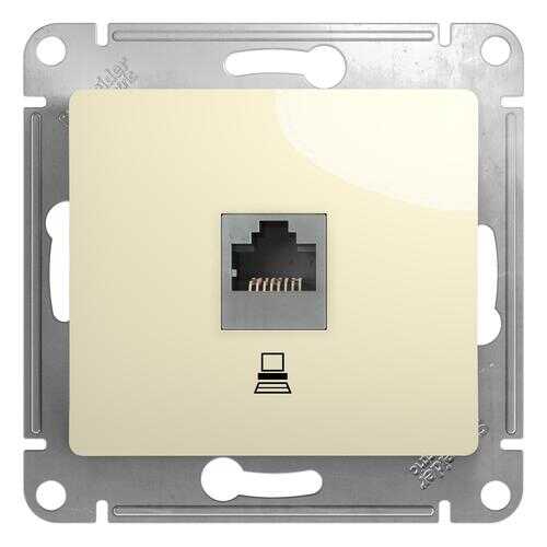 SE Glossa Бежевая Розетка компьютерная RJ45 кат.5E