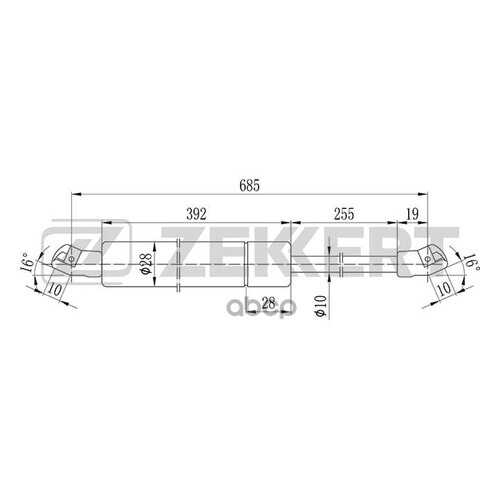 Амортизатор Багажника/капота Zekkert GF1023