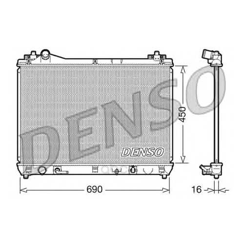 Радиатор 690x450 Denso DRM47017
