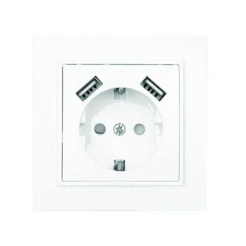 Сетевая розетка EKF ERR16-028-100-2USB