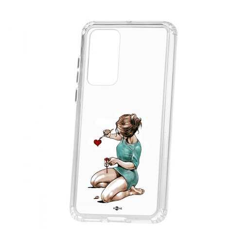 Чехол Kruche Huawei P40 Print Рисуя любовь