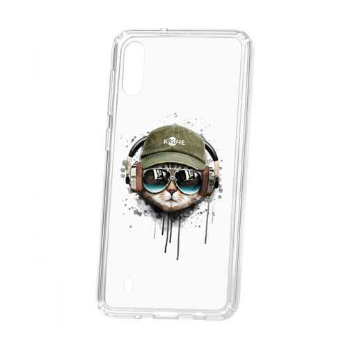 Чехол Kruche Samsung Galaxy M10 Print Кот в наушниках