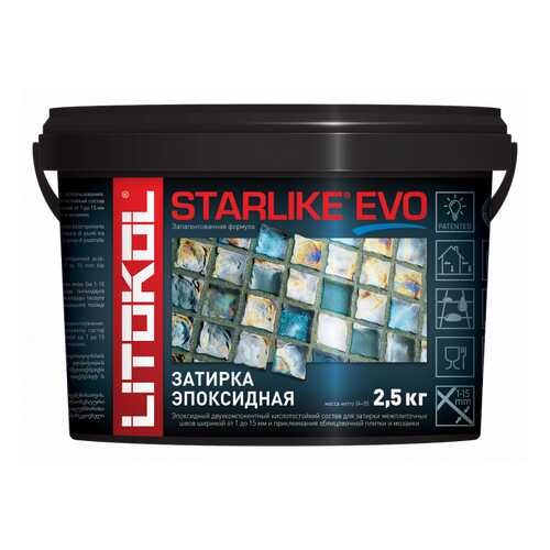 Затирка LITOKOL LITOCHROM STARLIKE EVO S.300 AZZURRO PASTELLO 2,5кг
