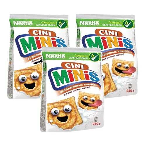 Пшеничные хлопья Cini-Minis Безбашенные квадры с корицей 3*250 г