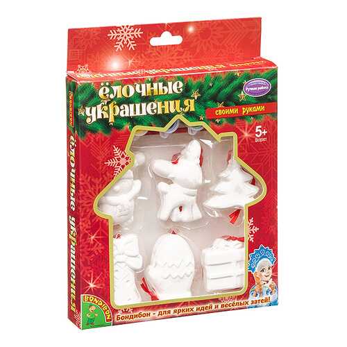 Набор для творчества BONDIBON. Ёлочные украшения 6 фигурок