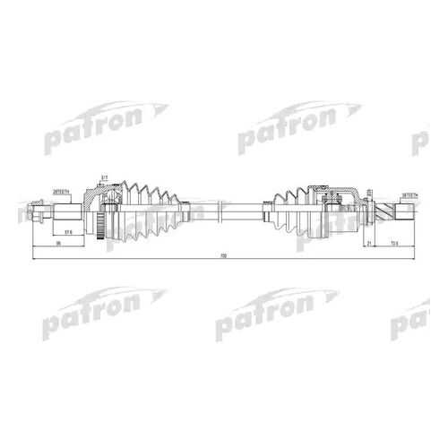Приводной вал PATRON PDS0431