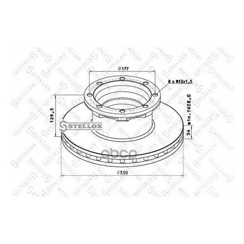 Тормозной диск Stellox 8500801SX