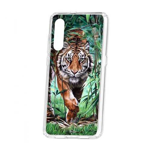 Чехол Kruche Xiaomi Mi 9 Print Крадущийся тигр