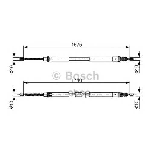 трос ручного тормоза Bosch 1987482144
