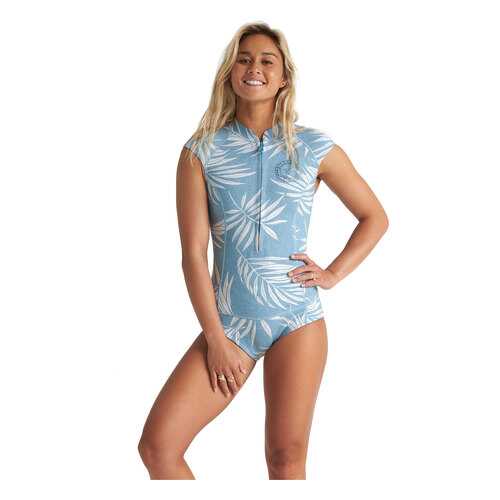 мокрый гидрокостюм Billabong Captain Sleeveless 1mm Springsuit Blue Palms 2020 (8)