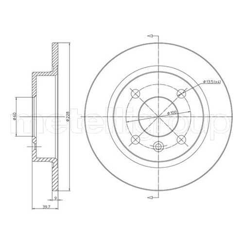 Тормозной диск METELLI 23-0309