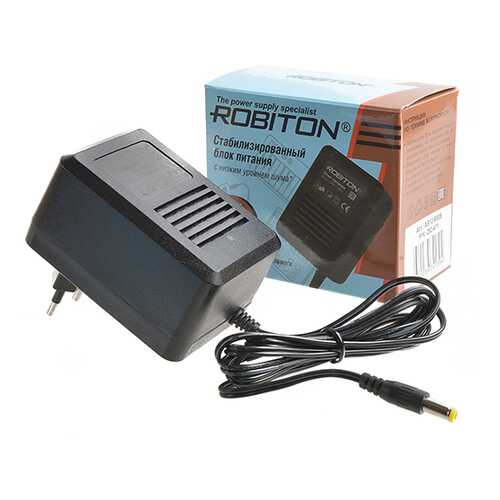 Сетевое зарядное устройство Robiton AB12-800S 12V-0,5А 5,5х2,1/12 (+)
