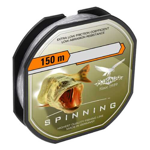 Леска монофильная Mikado Spinning 0,24 мм, 150 м, 7,45 кг