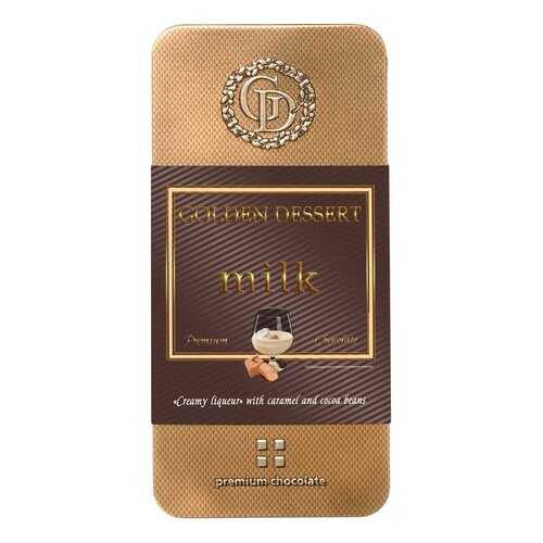 Шоколад Golden Dessert Milk молочный Ликёр Сливочный с карамелью и какао-бобами 100 г