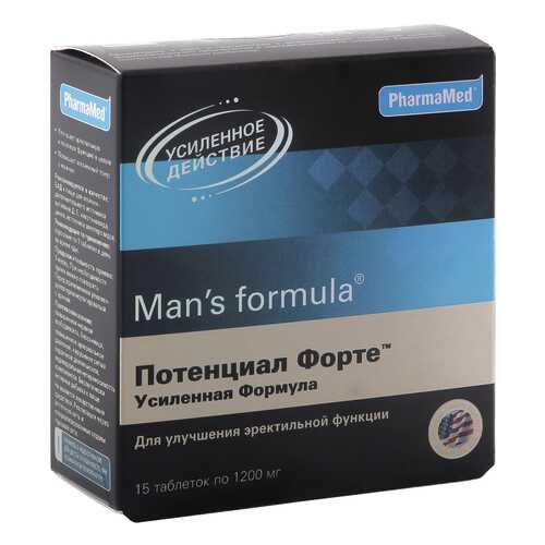 Man's formula PharmaMed потенциал форте усиленная формула таблетки 15 шт.