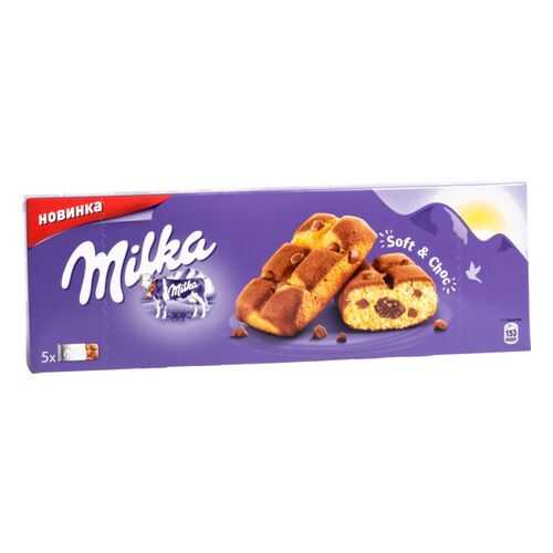 Пирожное бисквитное Milka с шоколадной начинкой 175 г