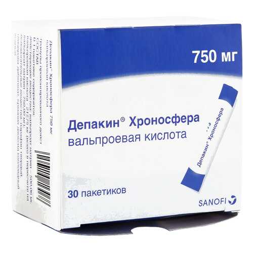 Депакин Хроносфера гранулы 750 мг 30 шт.