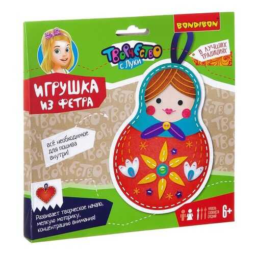 Игрушка из фетра Bondibon Творчество с Луки Матрешка