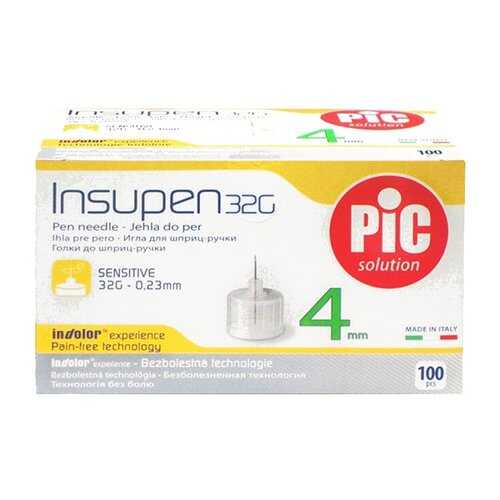 Иглы одноразовые Insupen к шприц-ручке 32G 0.23mm x 4mm 100 шт.