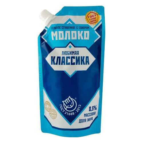 Молоко сгущенное Любимая классика 8.5% с сахаром 270 г