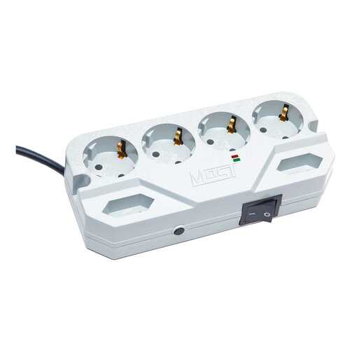 Сетевой фильтр MOST Compact СHV, 6 розеток, 2 м, White