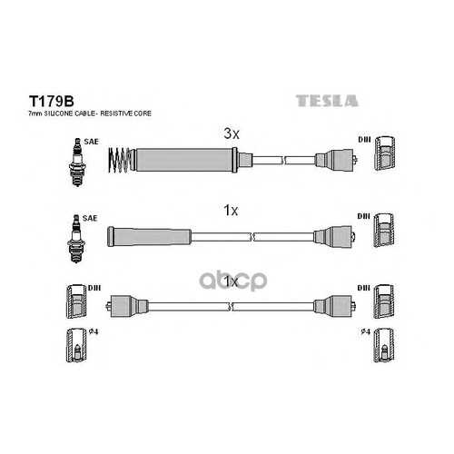 Комплект Проводов Зажигания TESLA T179B