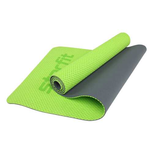 Starfit Коврик для фитнеса FM-202, TPE перфорированный, 173 x 61 x 0,7 см, ярко-зеленый