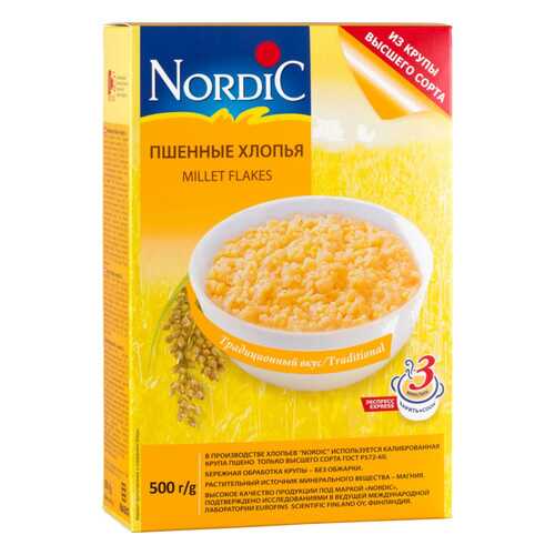 Хлопья пшенные Nordic 500 г