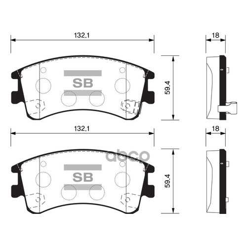 Комплект тормозных колодок Sangsin brake SP1518