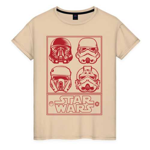 Футболка женская ВсеМайки Elite Stormtrooper бежевая 4XL