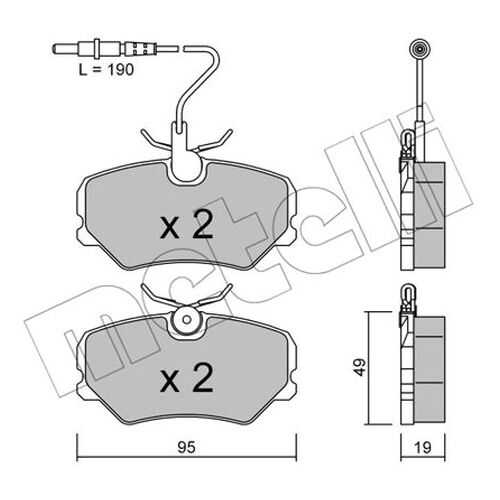 Комплект тормозных дисковых колодок METELLI 22-0099-0