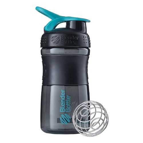 Шейкер Blender Bottle SportMixer 1 кам. 591 мл черный, морской голубой