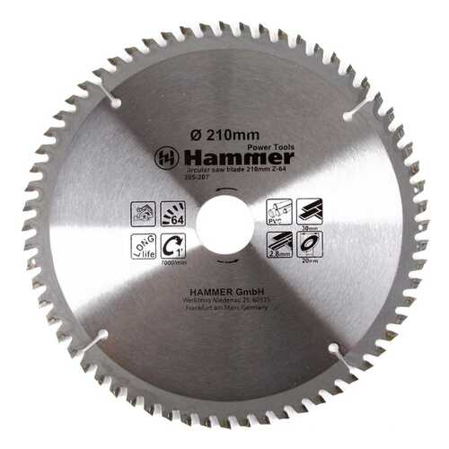 Диск по ламинату для дисковых пил Hammer 30678