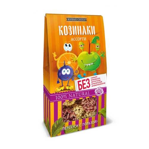 Козинаки Живые снеки Ассорти, 55г.