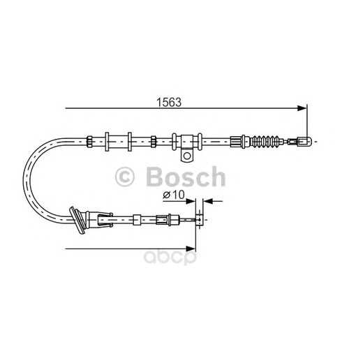 Трос cтояночного тормоза Bosch 1987482064 левый